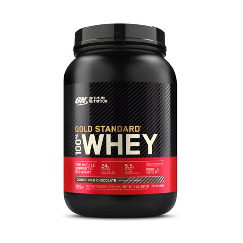 Optimum Nutrition Gold Standard 100% Whey Protein Powder For Muscle Support and Recovery Double Rich Chocolate -- 29 Servings